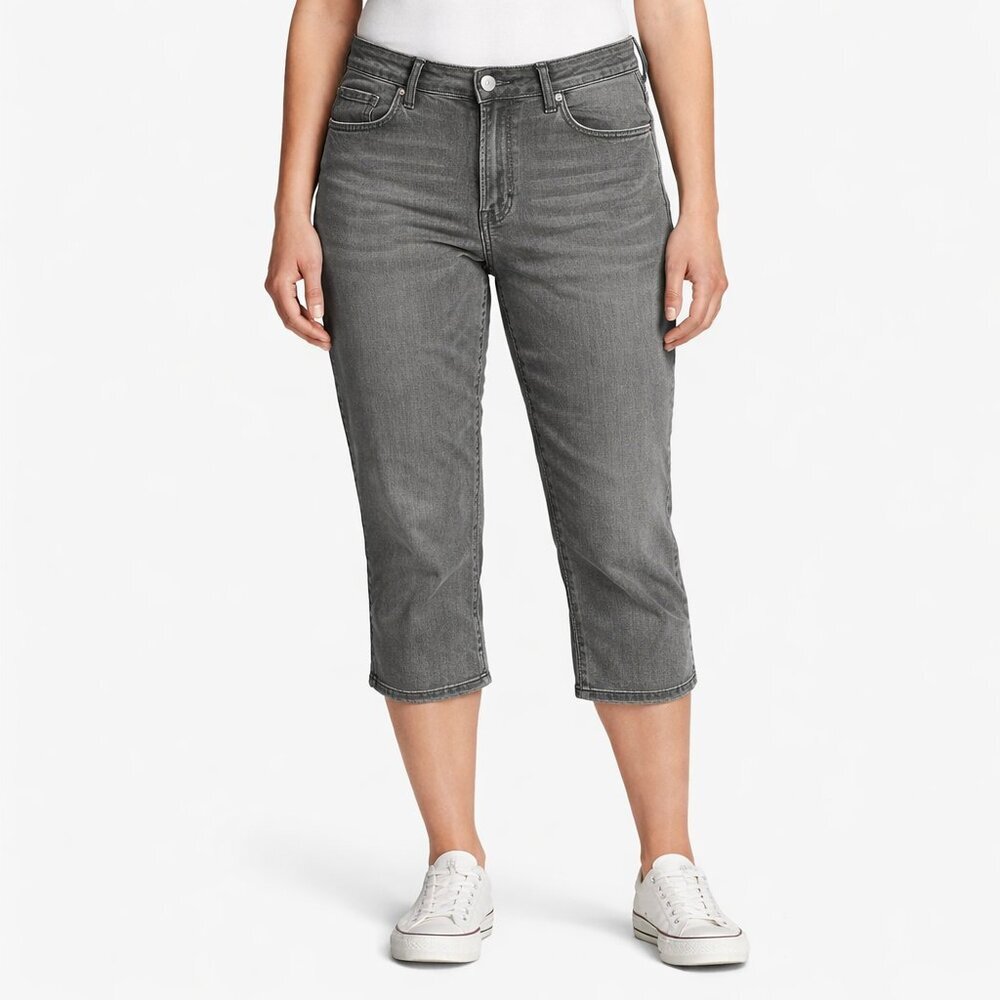 Jordache Straight-Leg Capri Pants Brown Size 16